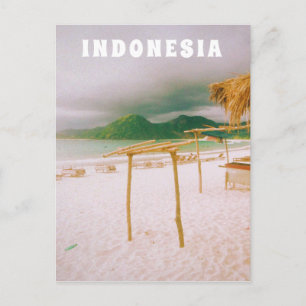 Cartão Postal Paraíso Tropical de Lombok Indonésia Impressão