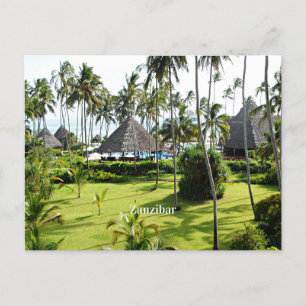 Cartão Postal Paraíso tropical de Zanzibar