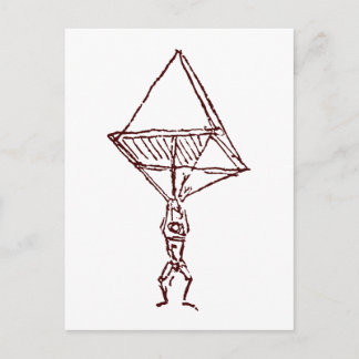 Cartão Postal paraquedas