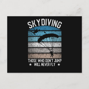 Cartão Postal Paraquedas paraquedistas para paraquedismo