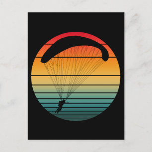 Cartão Postal Paraquedas Retroativos Vintage