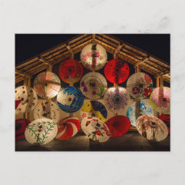 Cartão Postal Parasóis iluminados