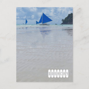 Cartão Postal Paraw Velejando em Boracay
