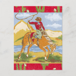 Cartão Postal Parceiro de obrigados Oeste Selvagem Oeste de Cowb