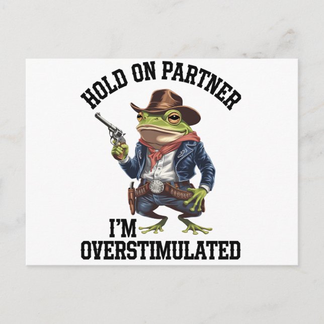 Cartão Postal Parceiro, sou Sapo de cowboy super-estimulado (Frente)