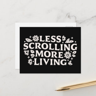 Cartão Postal Pare de rolar citações de doomscrolling estético