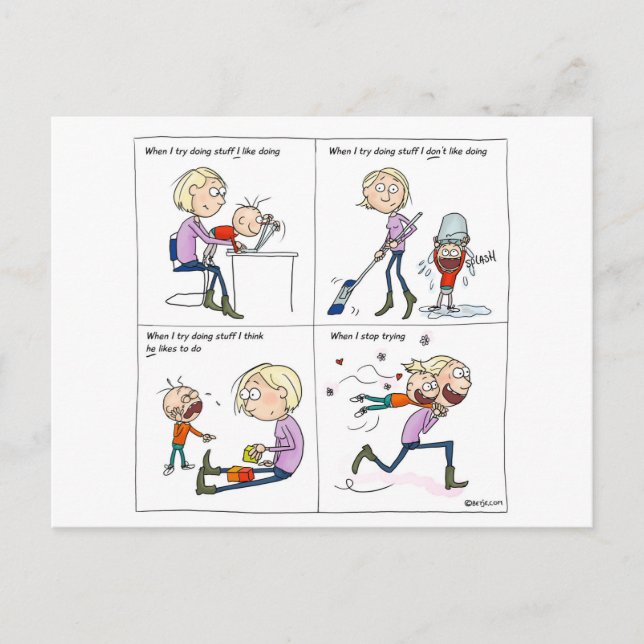 Cartão Postal Pare de tentar (Frente)