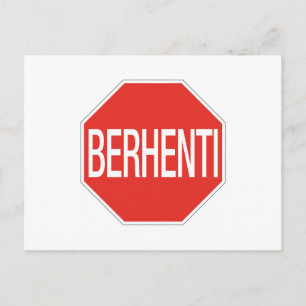 Cartão Postal Pare, Sinal de Tráfego, Malásia