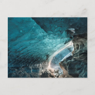 Cartão Postal Paredes Azuis De Uma Caverna De Gelo