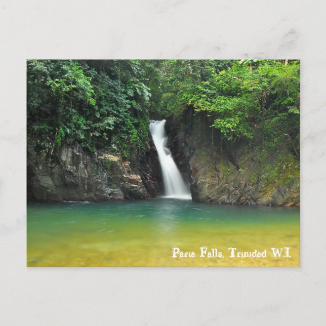 Cartão Postal Paria Falls, Trinidad W.I. (Frente)