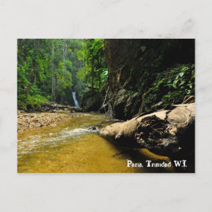 Cartão Postal Paria River e Waterfall, Trinidad W.I.