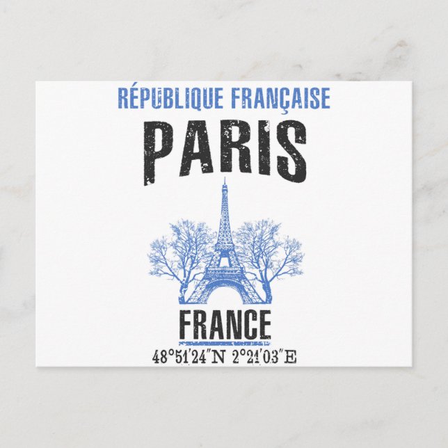 Cartão Postal Paris (Frente)