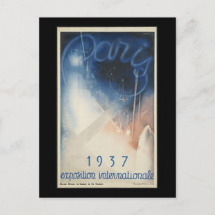 Cartão Postal Paris 1937 Exposição Internacional
