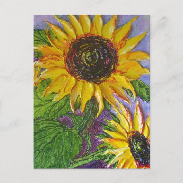 Cartão Postal Paris' Amarelos Sunflower (Frente)
