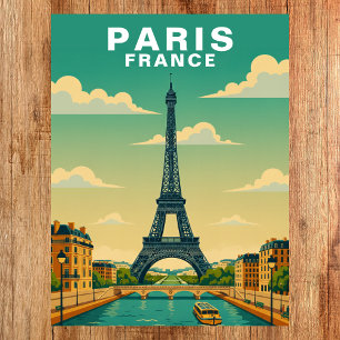 Cartão Postal Paris Antiga, França Paisagem Urbana Viagem