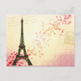 Cartão Postal Paris apaixonada - Torre Eiffel