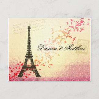 Cartão Postal Paris apaixonada - Torre Eiffel