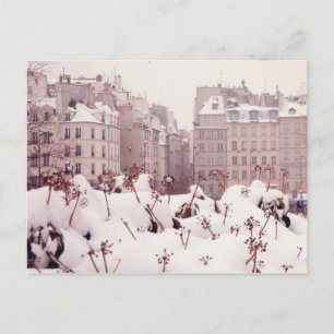 Cartão Postal Paris Branco