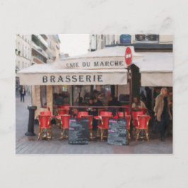 Cartão Postal Paris Cafe Postcard - Paris, França