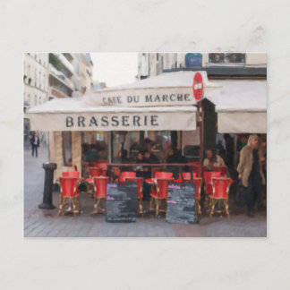 Cartão Postal Paris Cafe Postcard - Paris, França