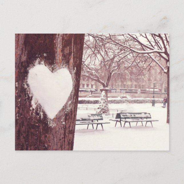 Cartão Postal Paris, cidade do amor (jardins de Notre Dame) (Frente)