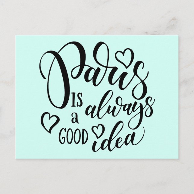 Cartão Postal Paris É Sempre Um Bom Esboço De Ideia (Frente)