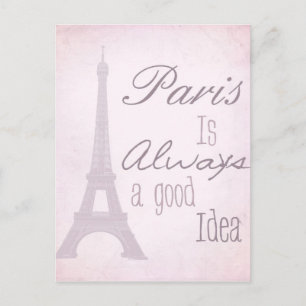 Cartão Postal Paris É Sempre Uma Boa Ideia