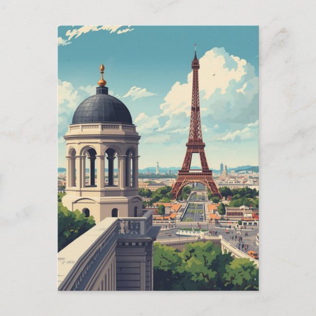 Cartão Postal Paris Eiffel Tower (Frente)