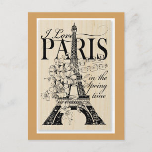 Cartão Postal Paris em Primavera