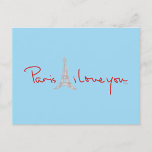 Cartão Postal Paris, eu te amo