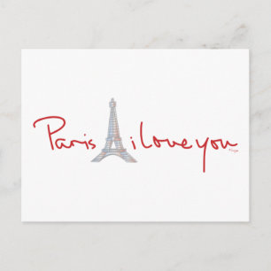 Cartão Postal Paris, eu te amo