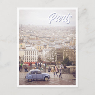 Cartão Postal Paris, Foto do Carro Purple da Igreja Sagrada Coeu