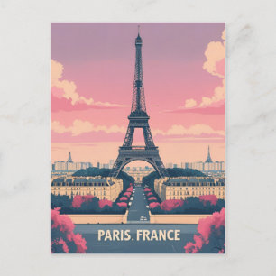 Cartão Postal Paris França Eiffel Tower_ City Skyline
