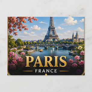 Cartão Postal Paris França Ícone de Fuga Europeia 🗼