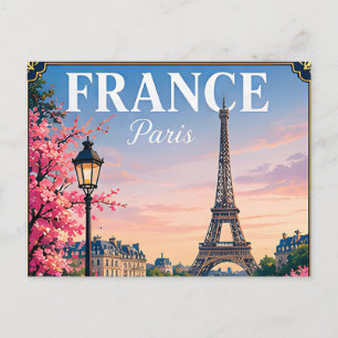 Cartão Postal 🗼 Paris França Memória da Viagem à Torre Eiffel �