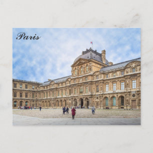 Cartão Postal Paris França Museu Louvre Francês Foto