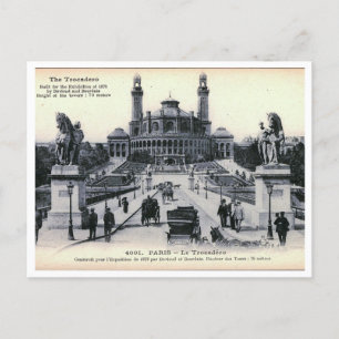 Cartão Postal Paris França, O Trocadero, Estilo Vintage