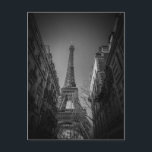 Cartão Postal paris frança preto e branco<br><div class="desc">Torre Eiffel,  Paris França foto. fotografia preto e branco. uma vista perfeita da Torre Eiffel em preto e branco.</div>