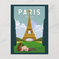Paris França Retro Viagem Art Vintage
