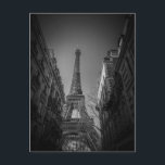 Cartão Postal paris france black and white<br><div class="desc">Eiffel Tower,  Paris France Fotografia: fotografia a preto e branco. uma vista perfeita da Torre Eiffel a preto e branco.</div>