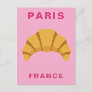 Cartão Postal Paris France Croissant French Food Bakery