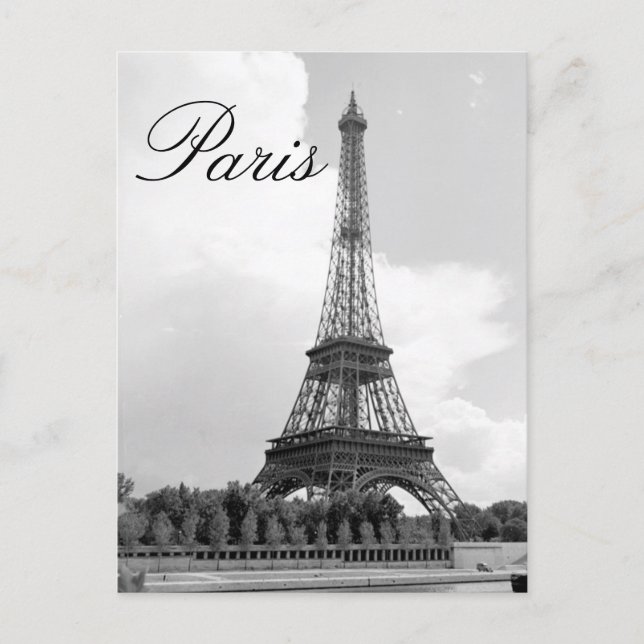 Cartão postal Paris France Eiffel Tower (Frente)