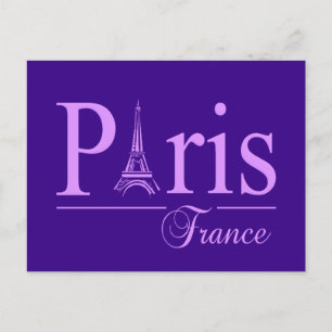 Cartão postal Paris France, personalizar