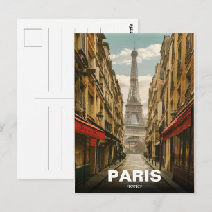 Cartão Postal Paris france Tour Effiel vintage presentes nas ant