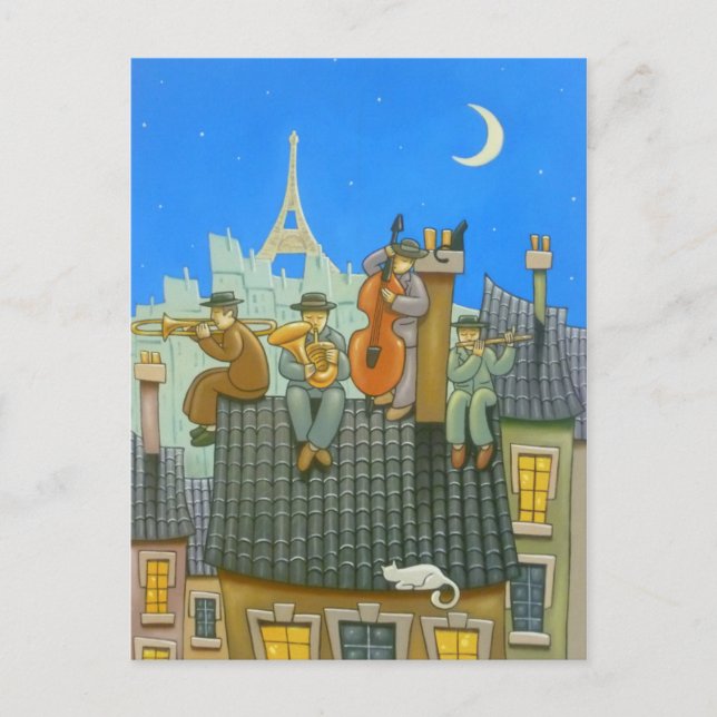 Cartão Postal Paris Jazz (Frente)