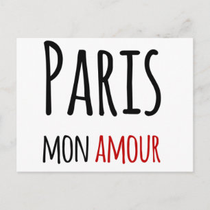 Cartão Postal Paris, mon amour