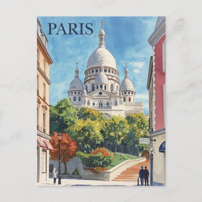 Cartão Postal Paris Montmartre (Frente)