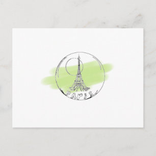 Cartão Postal paris numa bola de vidro