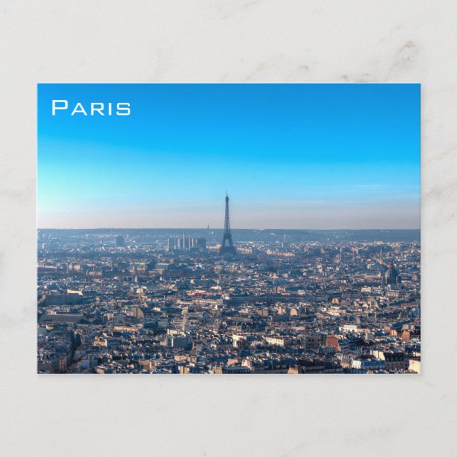Cartão Postal Paris Skyline (Frente)
