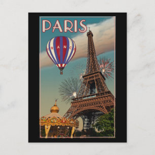 Cartão Postal Paris - Torre Eiffel